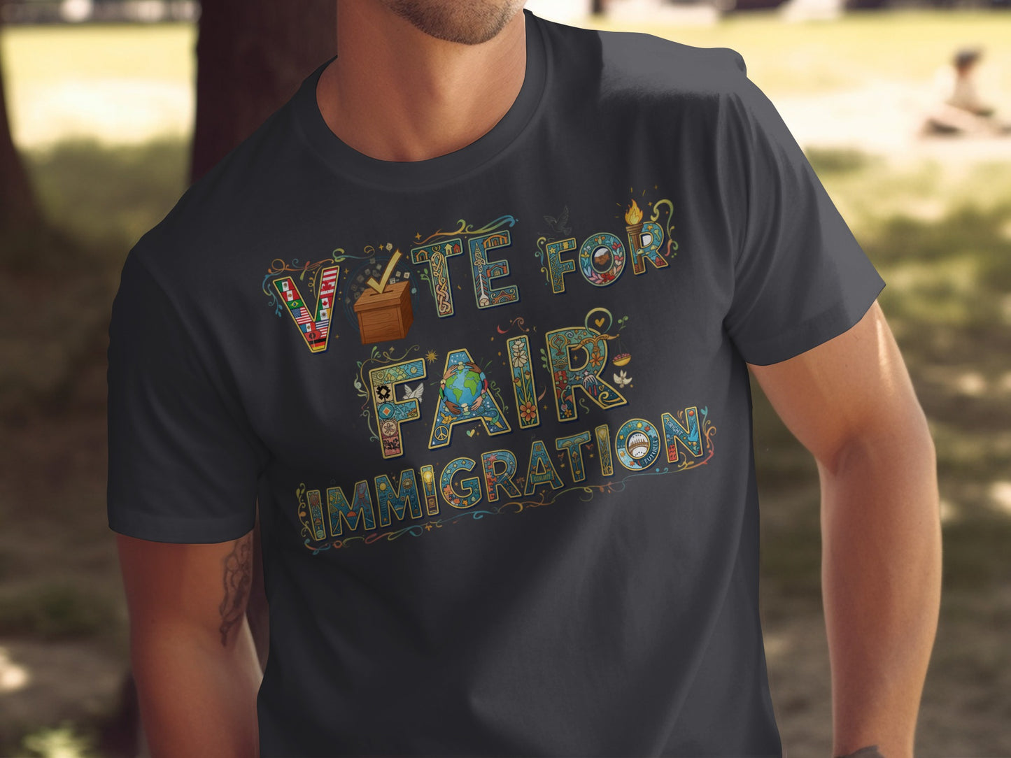 Vote For Fair Immigration Graphic T-shirt