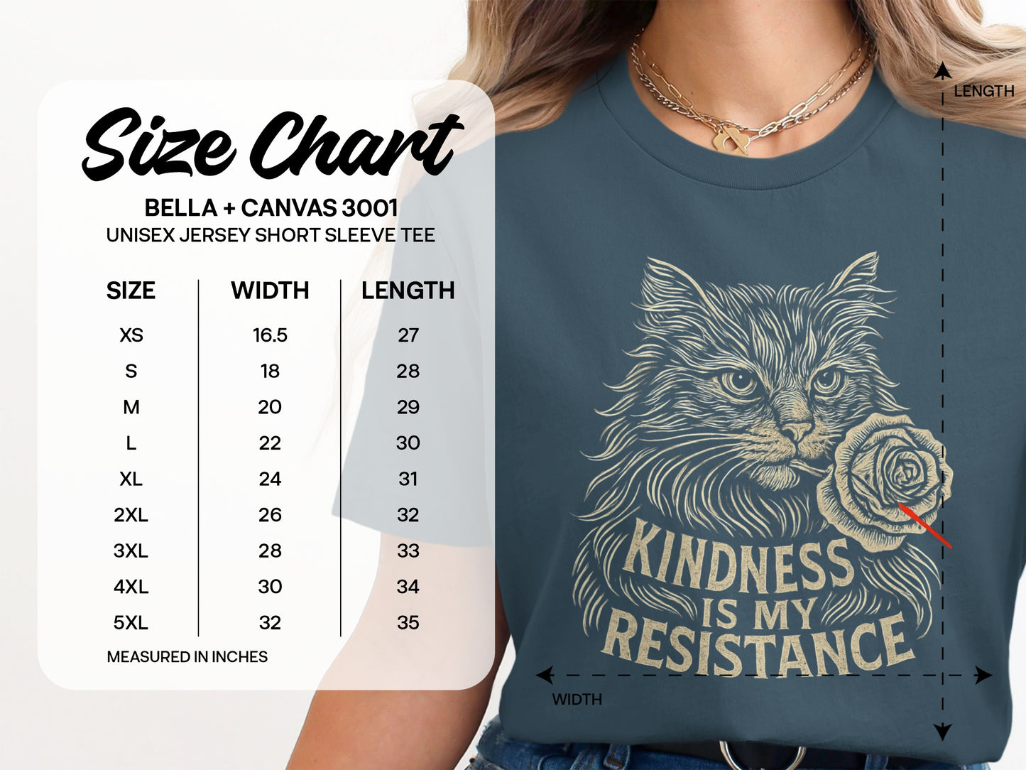 Kindness Is My Resistance Cat Unisex Jersey Short Sleeve Tee