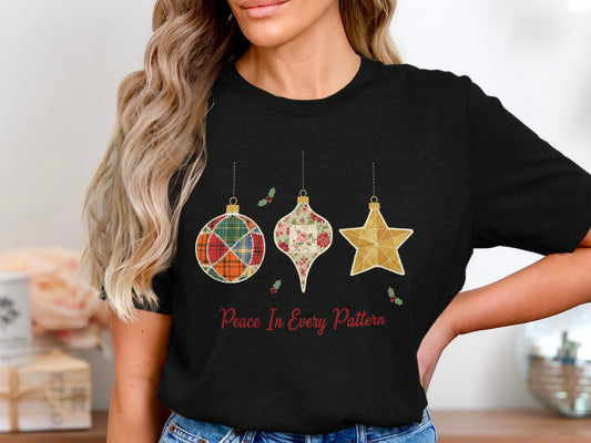 Peace In Every Pattern Holiday Ornament Shirt