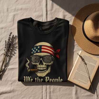 We the People Skull and Flag Graphic Tee product type
