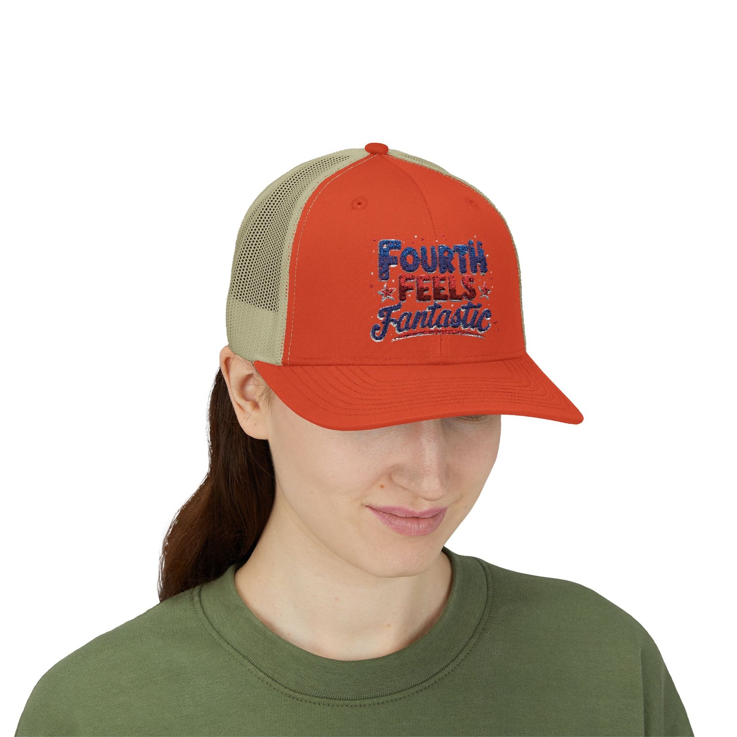 Fourth of July Celebration Snapback Cap - Patriotic Trucker Hat