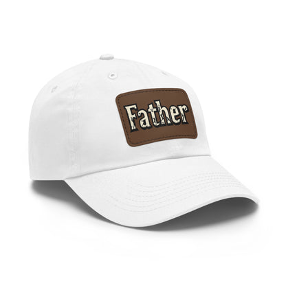 Father Leather Patch Dad Hat - Casual Cap for Dads