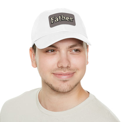 Father Leather Patch Dad Hat - Casual Cap for Dads