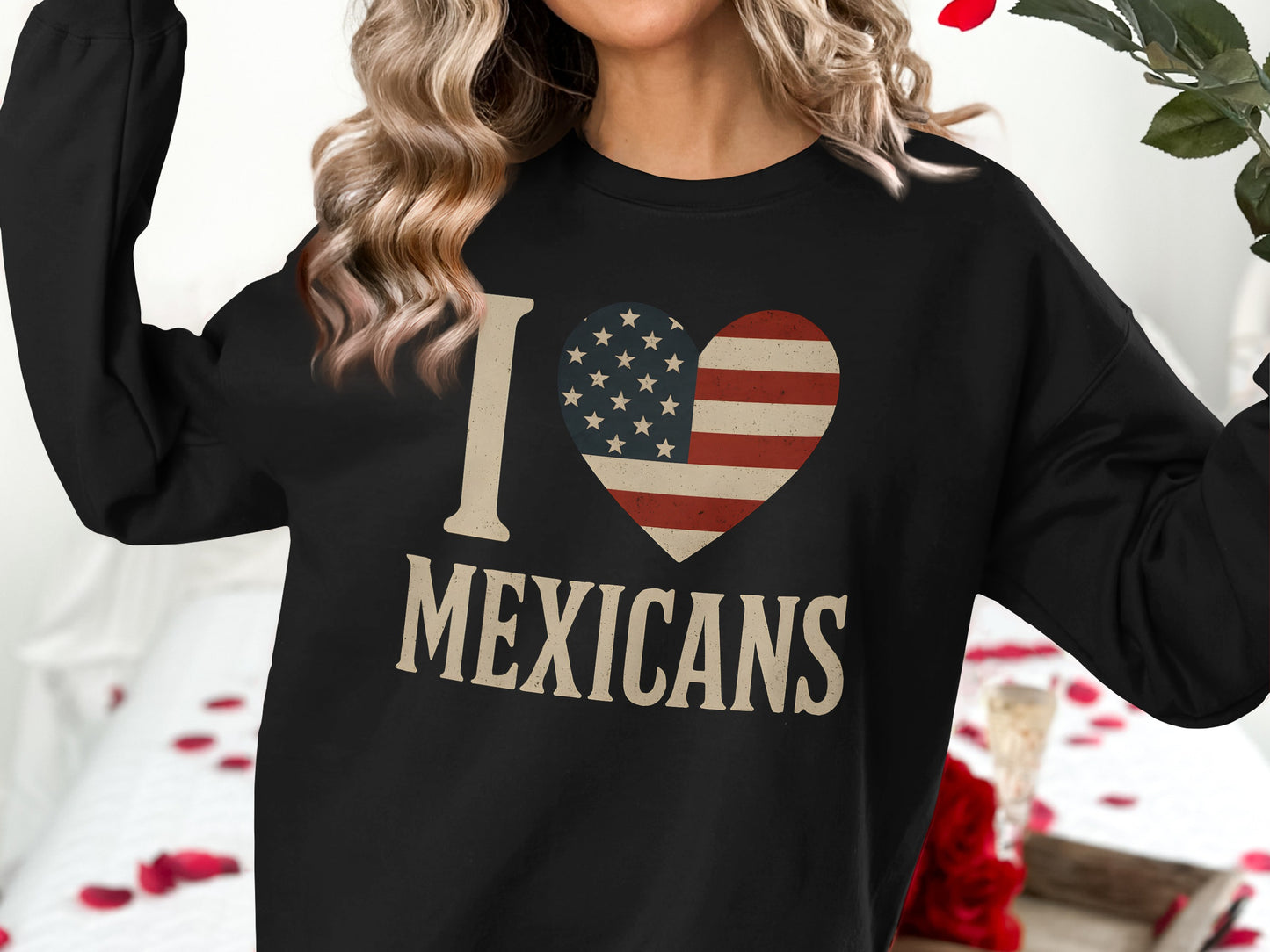 I Love Mexicans Heart Design Sweatshirt Product