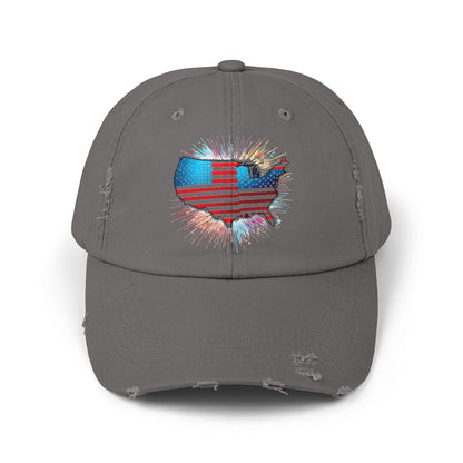Unisex Distressed Cap with Texas Flag Design - Perfect for Festivals and Casual Outings