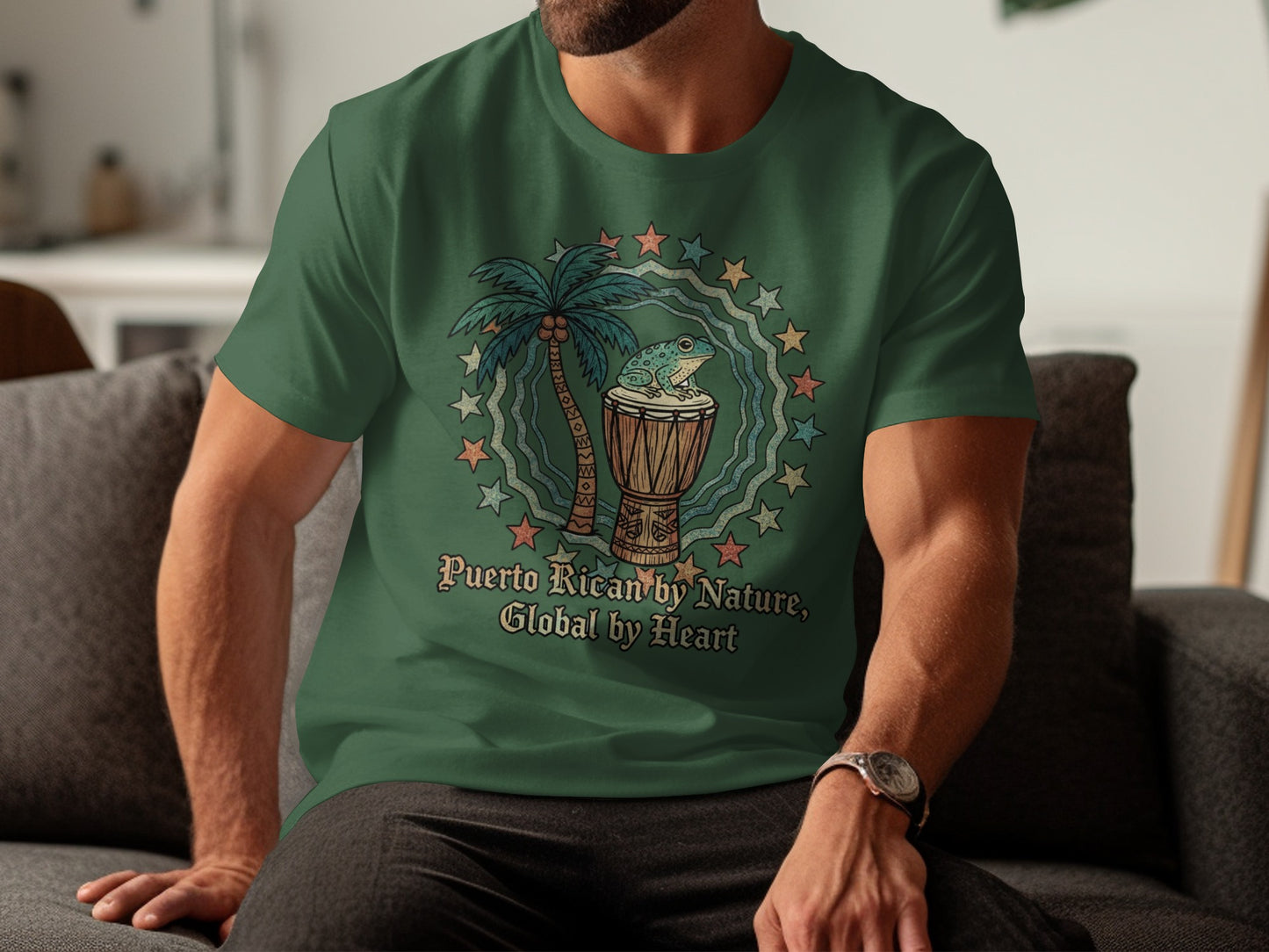 Puerto Rican by Nature Global by Heart T-shirt