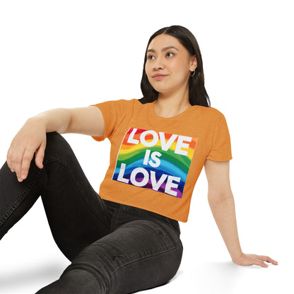 Pride corp top Rainbow Love is Love Crop Top for Festivals