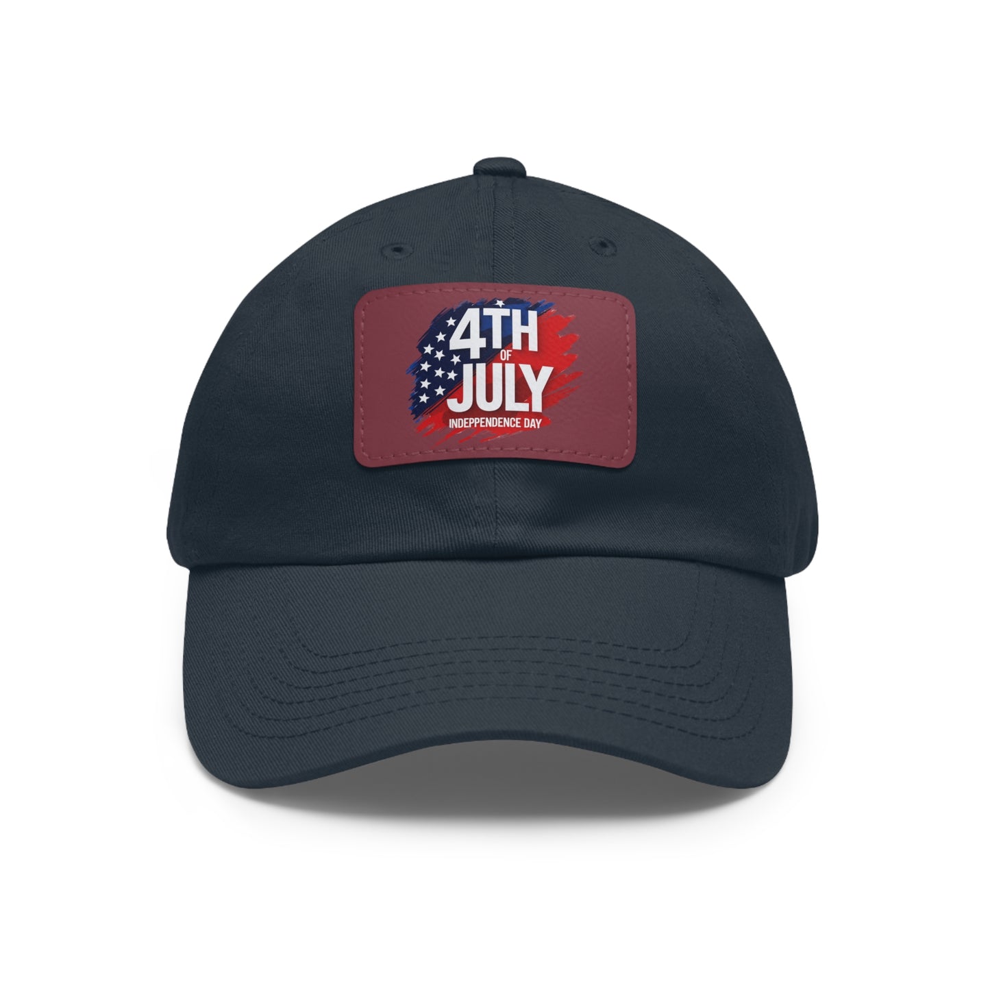 Patriotic Dad Hat with Leather Patch | 4th of July