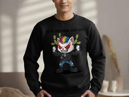 No Me Cruzaron Aqui Naci Graphic Sweatshirt product