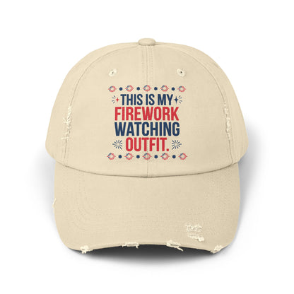 Firework Watching Cap - Unisex Distressed Hat for Celebrations
