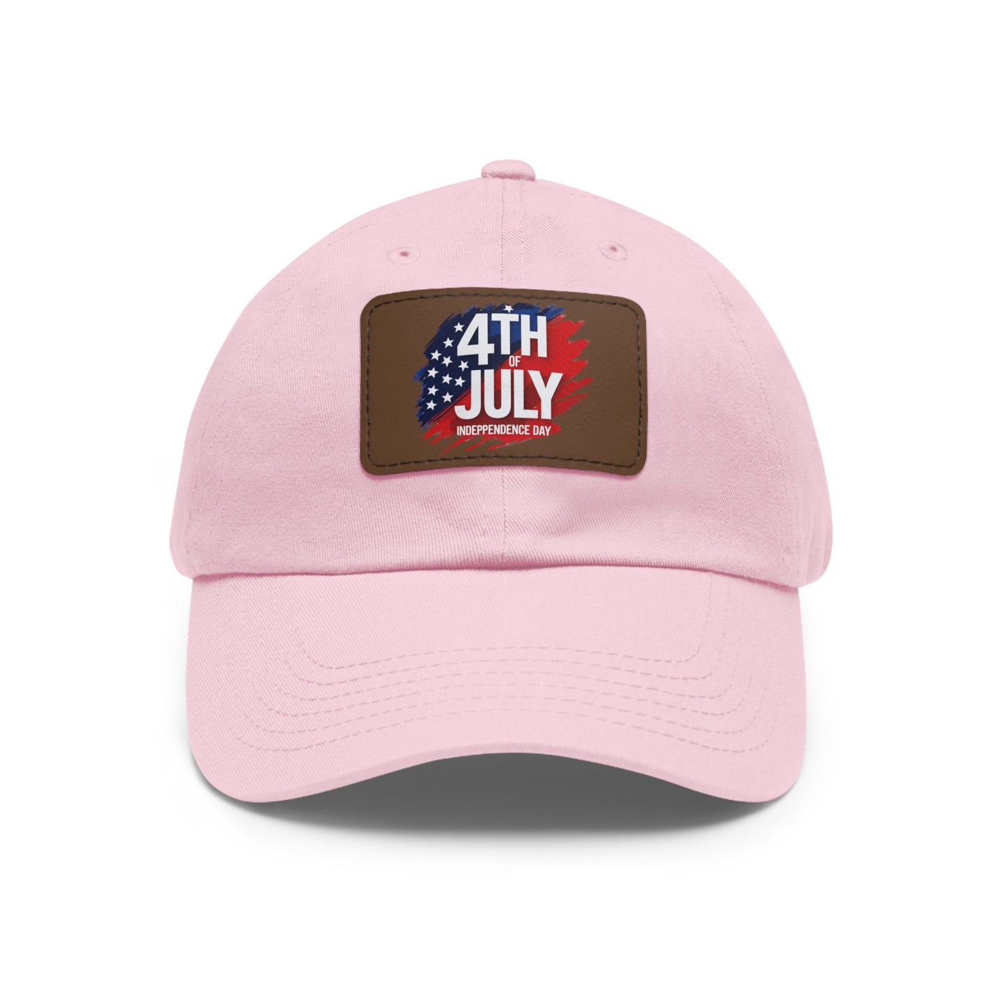 Patriotic Dad Hat with Leather Patch | 4th of July