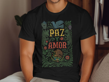 Paz Y Amor Colorful Graphic Printed T-Shirt product
