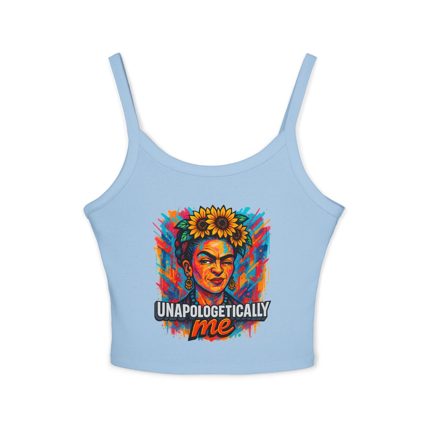 Unapologetically Me Women's Spaghetti Strap Tank Top - Boho Chic, Summer Essential, Gift for Artists, Festival Wear, Colorful Statement Top