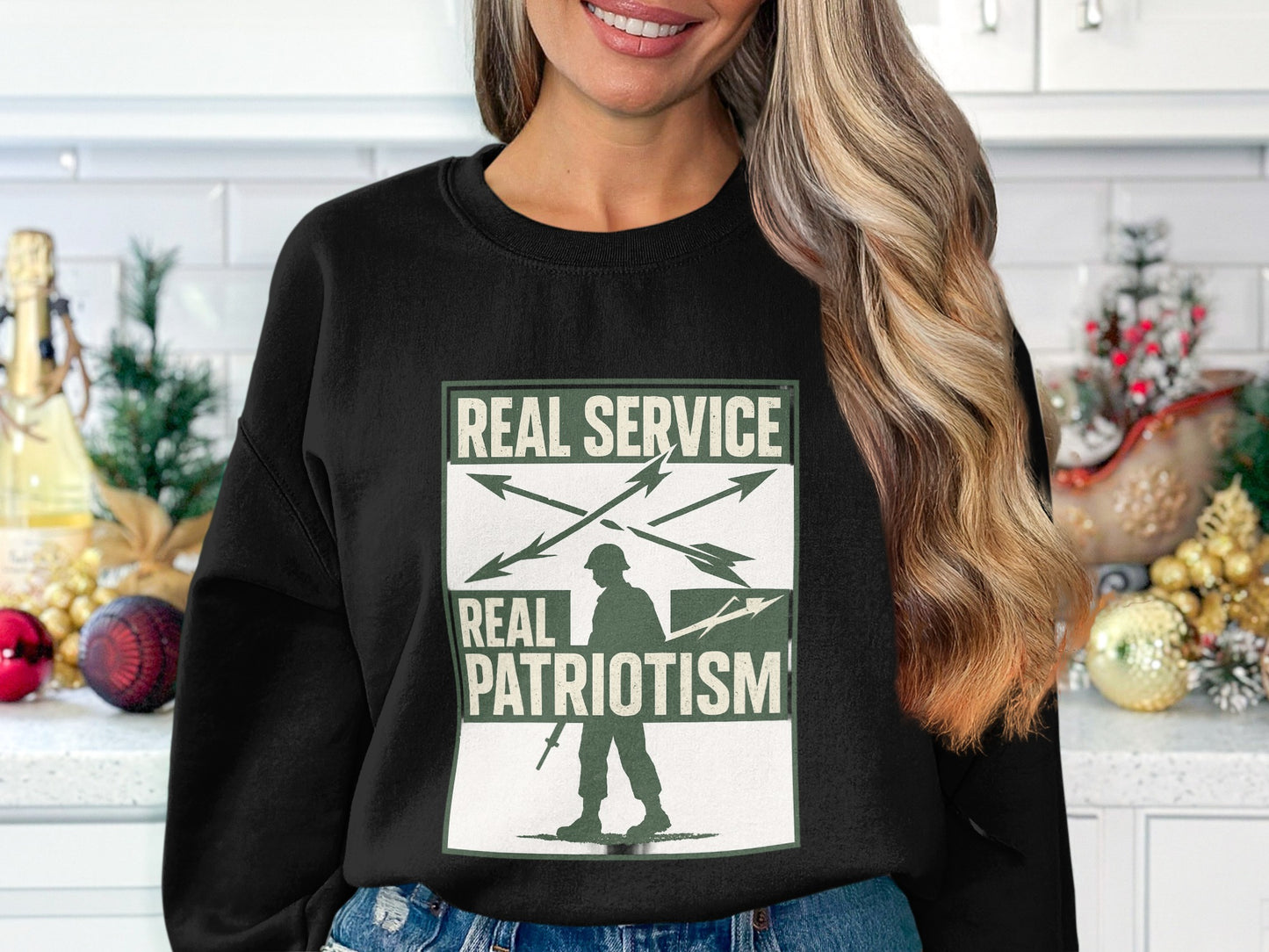 Real Service Real Patriotism Graphic Sweatshirt product type