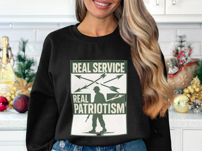 Real Service Real Patriotism Graphic Sweatshirt product type