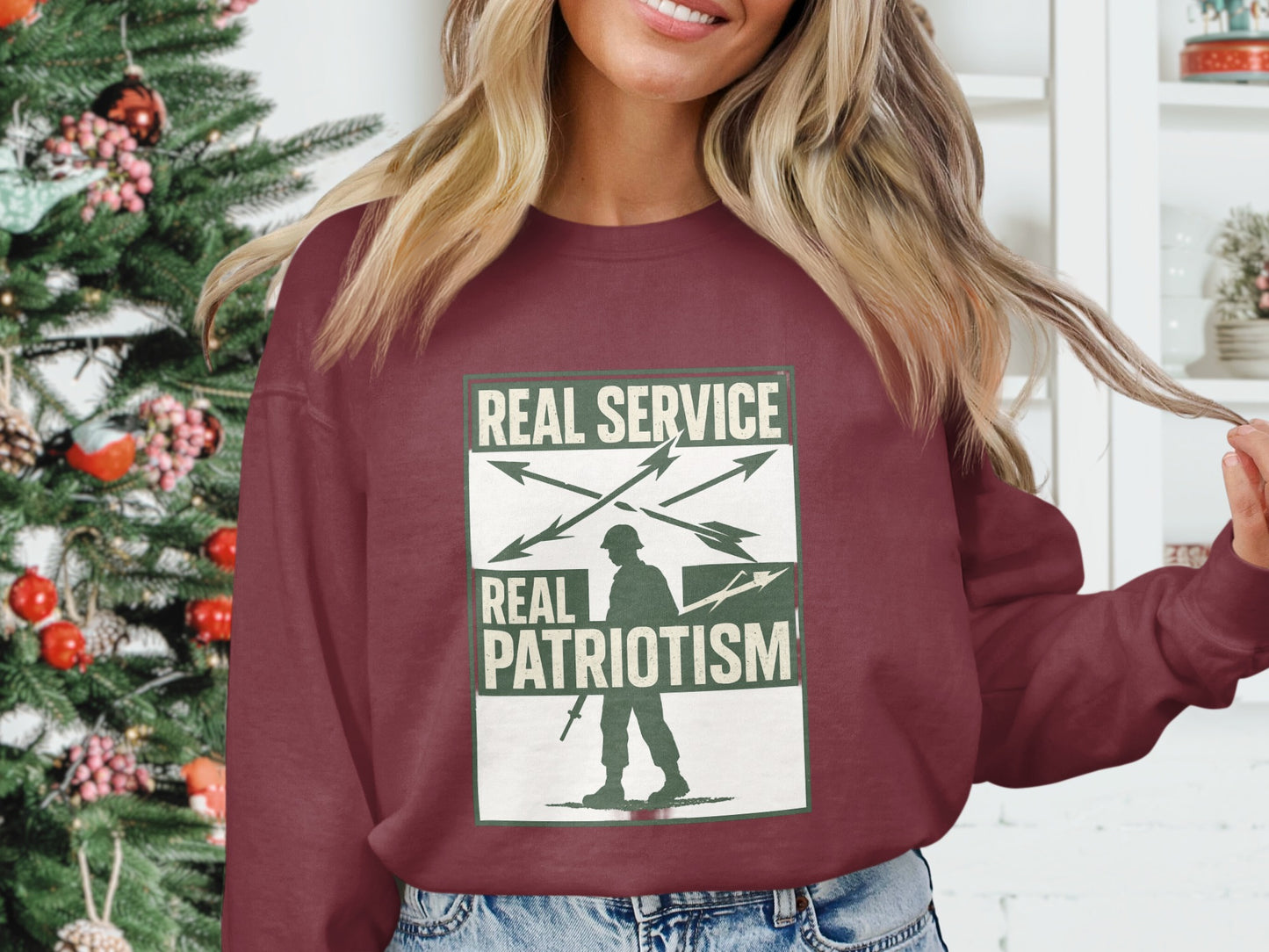 Real Service Real Patriotism Graphic Sweatshirt product