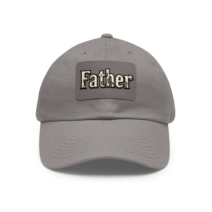 Father Leather Patch Dad Hat - Casual Cap for Dads