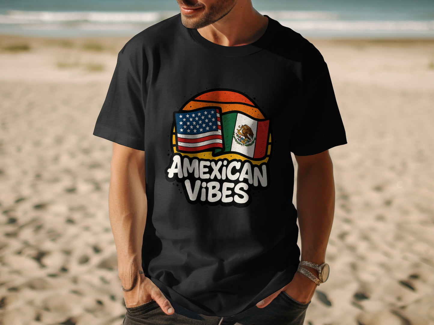 Amexican Vibes Graphic Tee Beach Style product