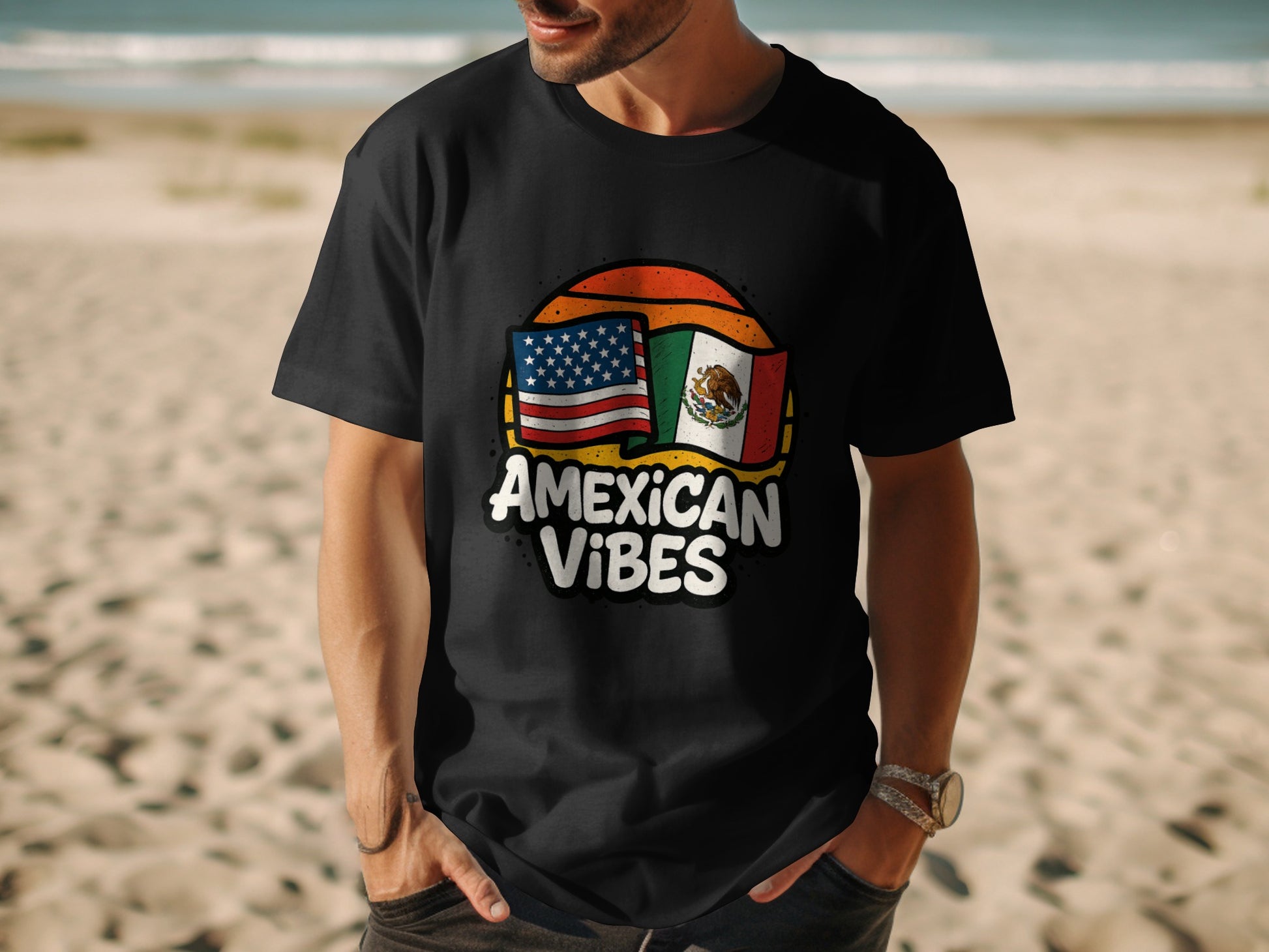 Amexican Vibes Graphic Tee Beach Style product
