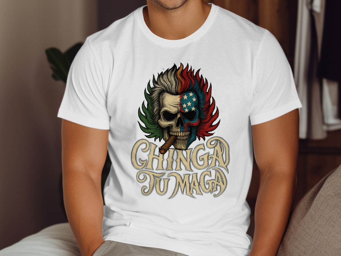 Chingao Tumaga Skull Art Design Men's Shirt product
