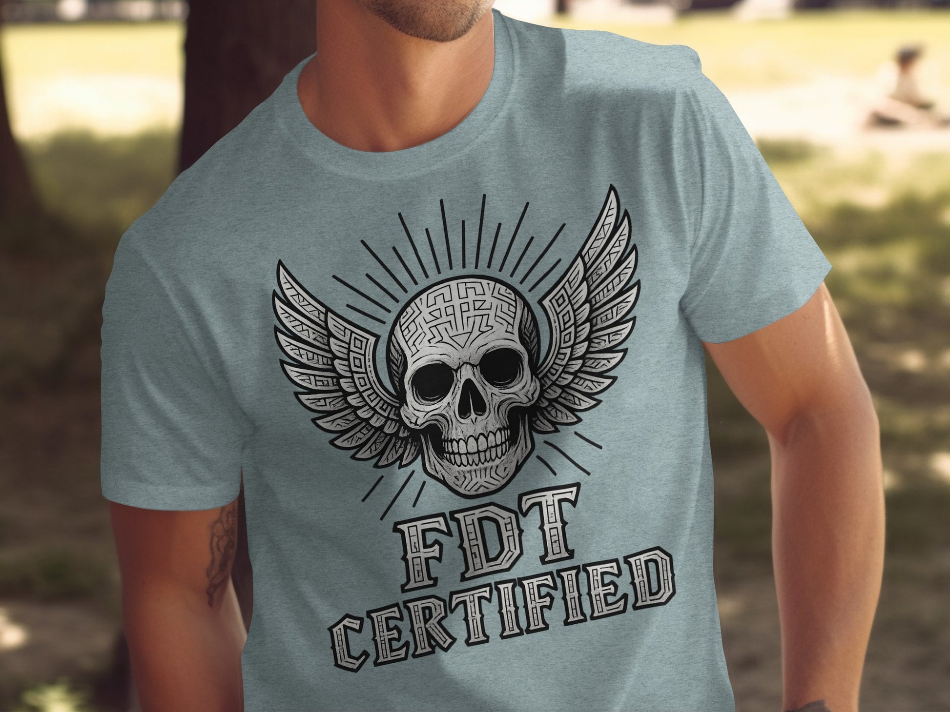 Skull with Wings FDT Certified Graphic T-Shirt