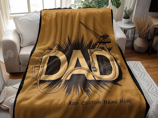 Cozy DAD Personalized Blanket Gift Perfect Keepsake product
