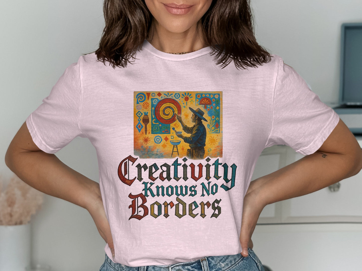 Creativity Knows No Borders Design T-shirt product type