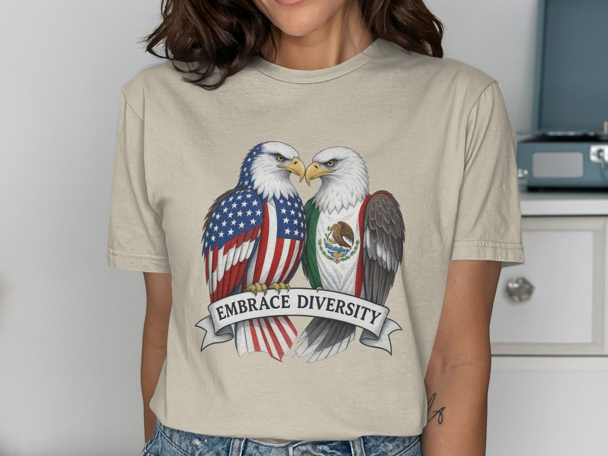 Embrace Diversity Bald Eagles Graphic T-Shirt product type