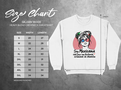 Soy Mexicana Chill Pero Criminal de Chancla Sweatshirt Product