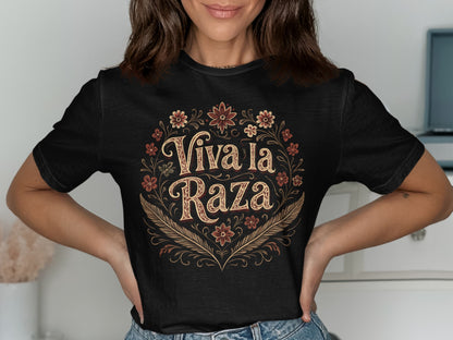 Viva La Raza Floral Graphic Tee Shirt product