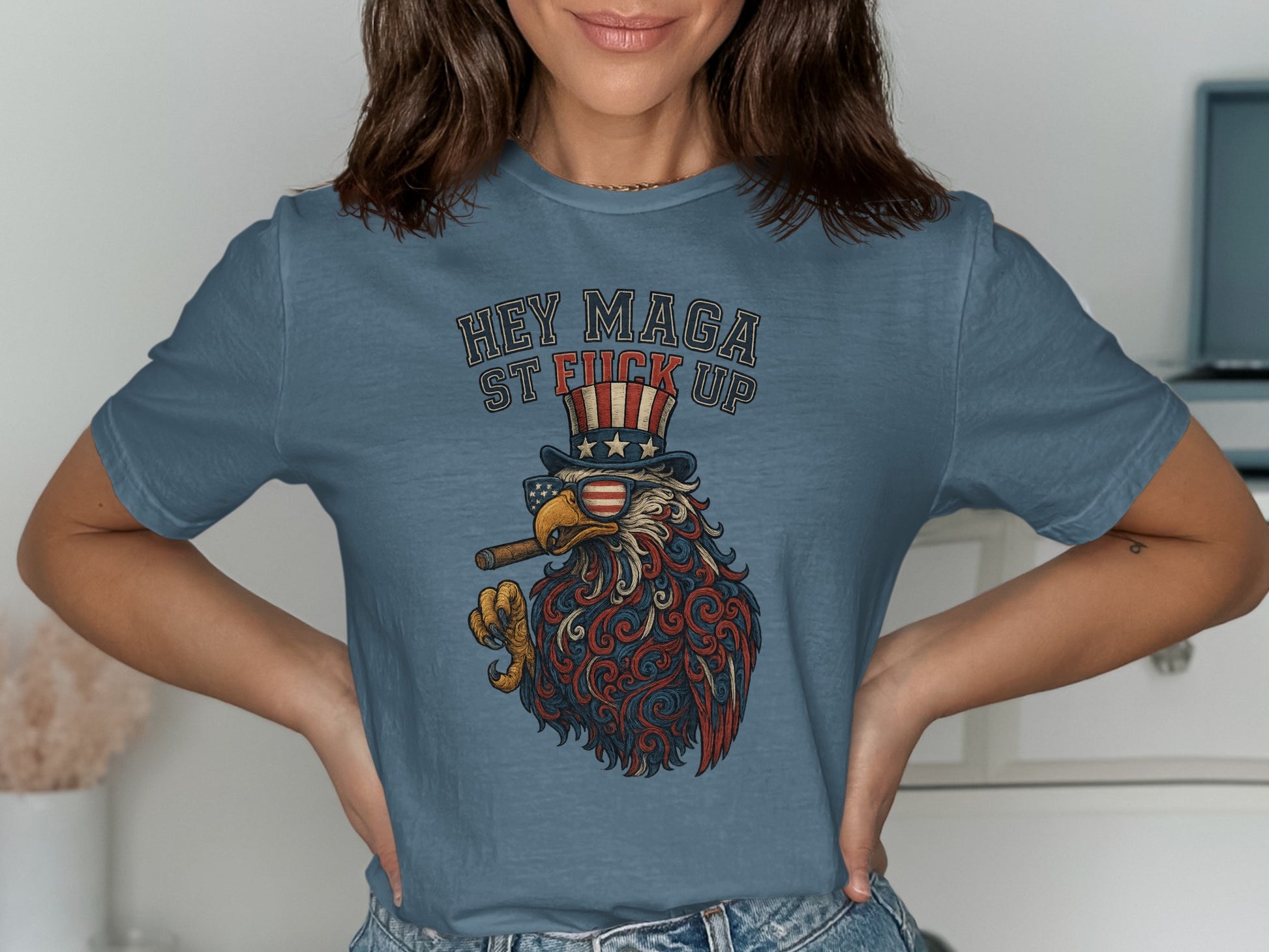 Hey Maga St Fu*k Up Eagle Graphic T-shirt product