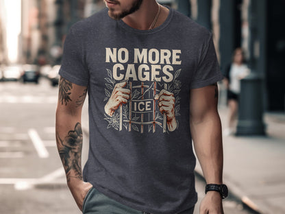 No More Cages ICE Graphic Statement T-Shirt product type