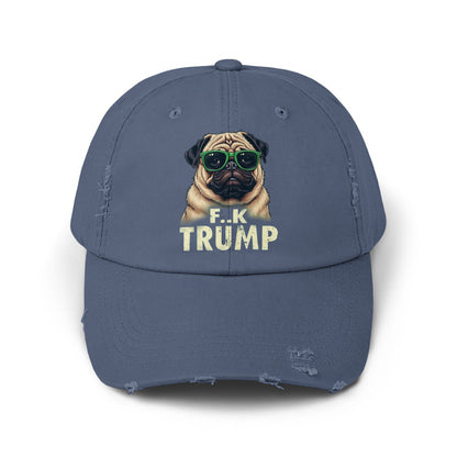 Pug Wearing Sunglasses F*ck Trump Embroidered Cap product