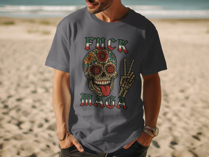 Fuck MAGA Sugar Skull Design T-shirt product type