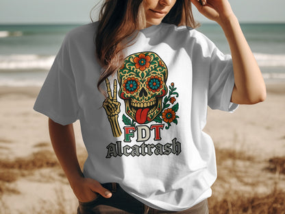 FDT Alcatrash Skull Skeleton Beach Graphic Tee product