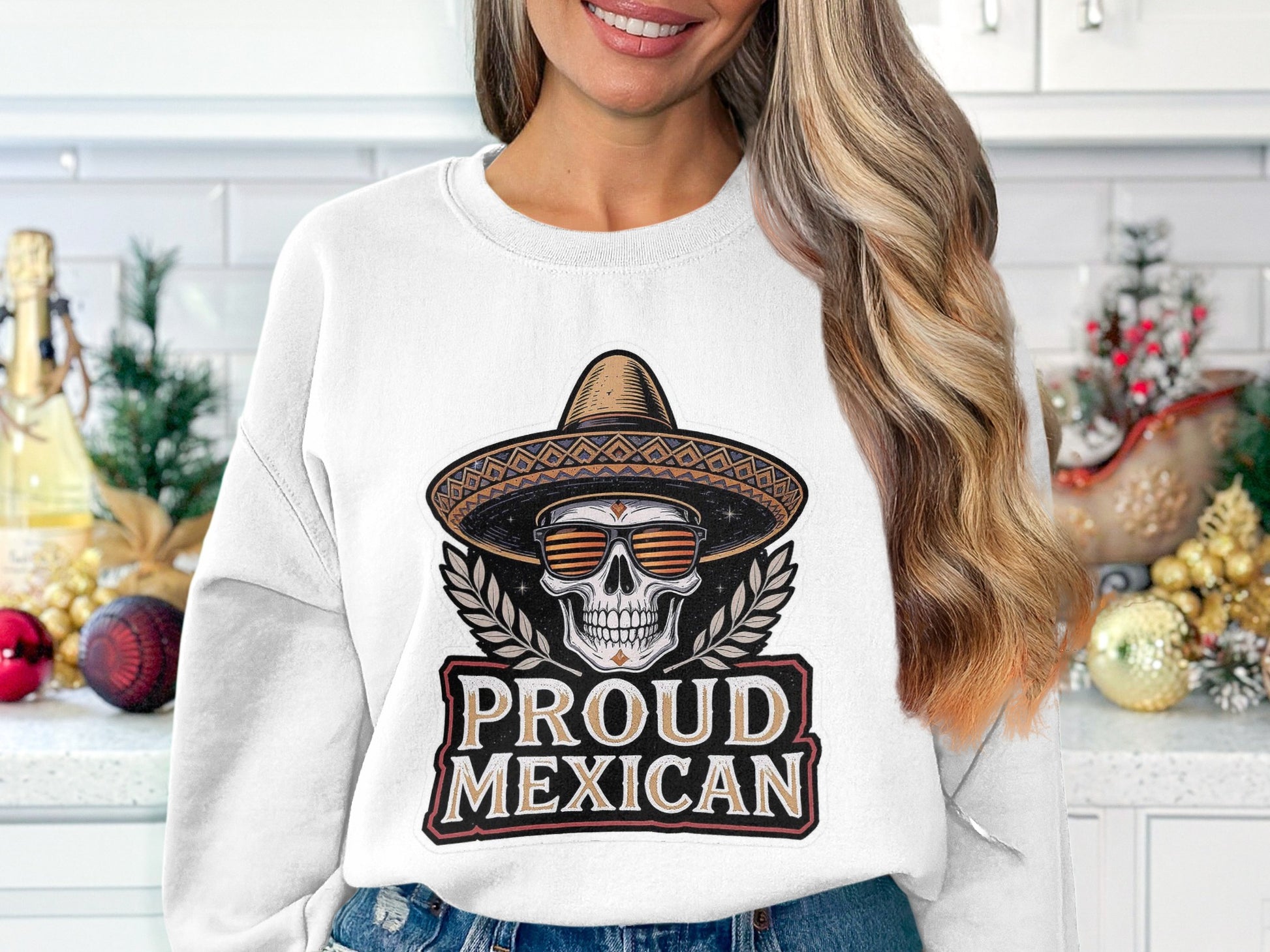 Proud Mexican Skull Design Sweatshirt product type