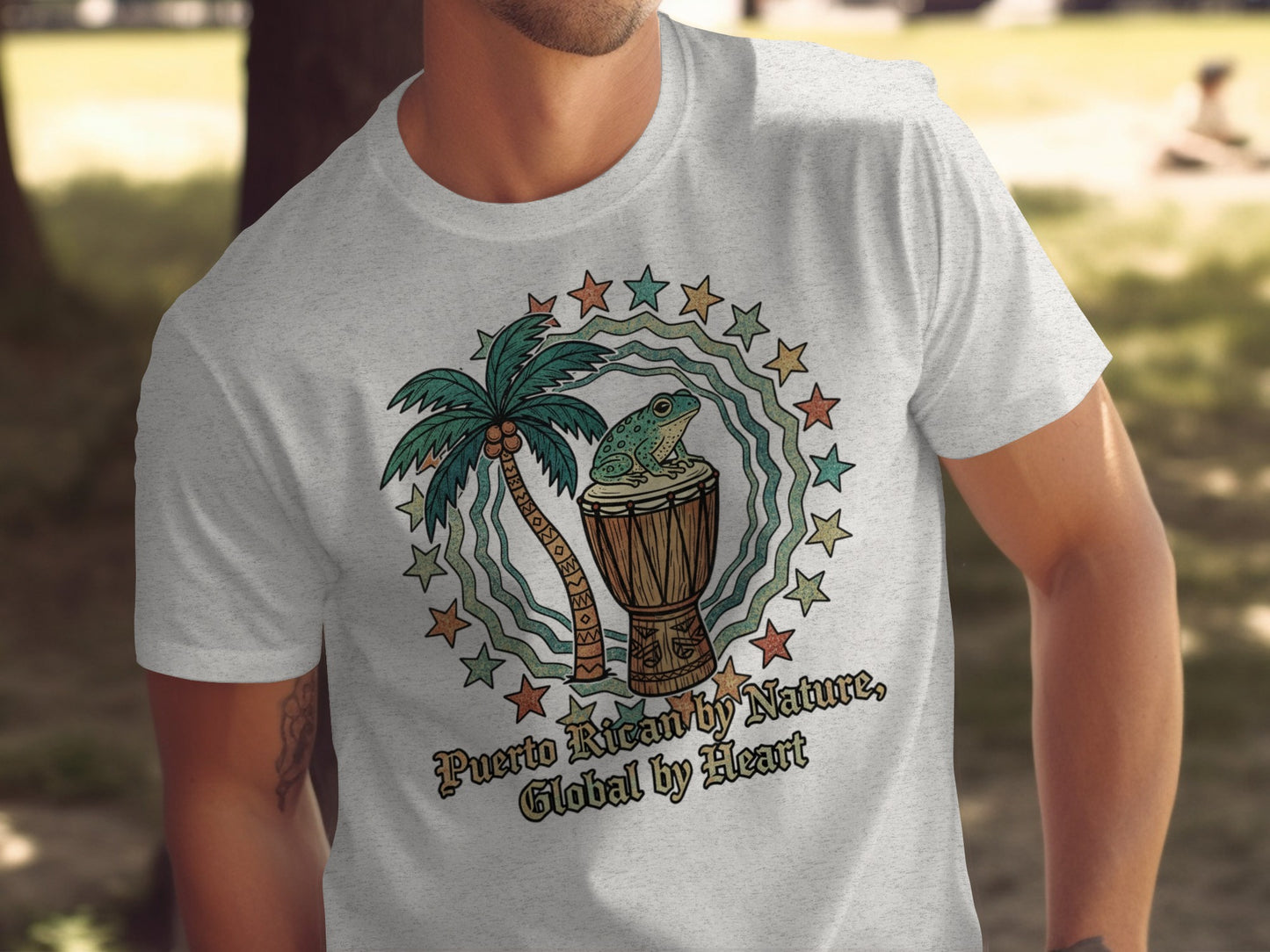 Puerto Rican by Nature Global by Heart graphic shirt
