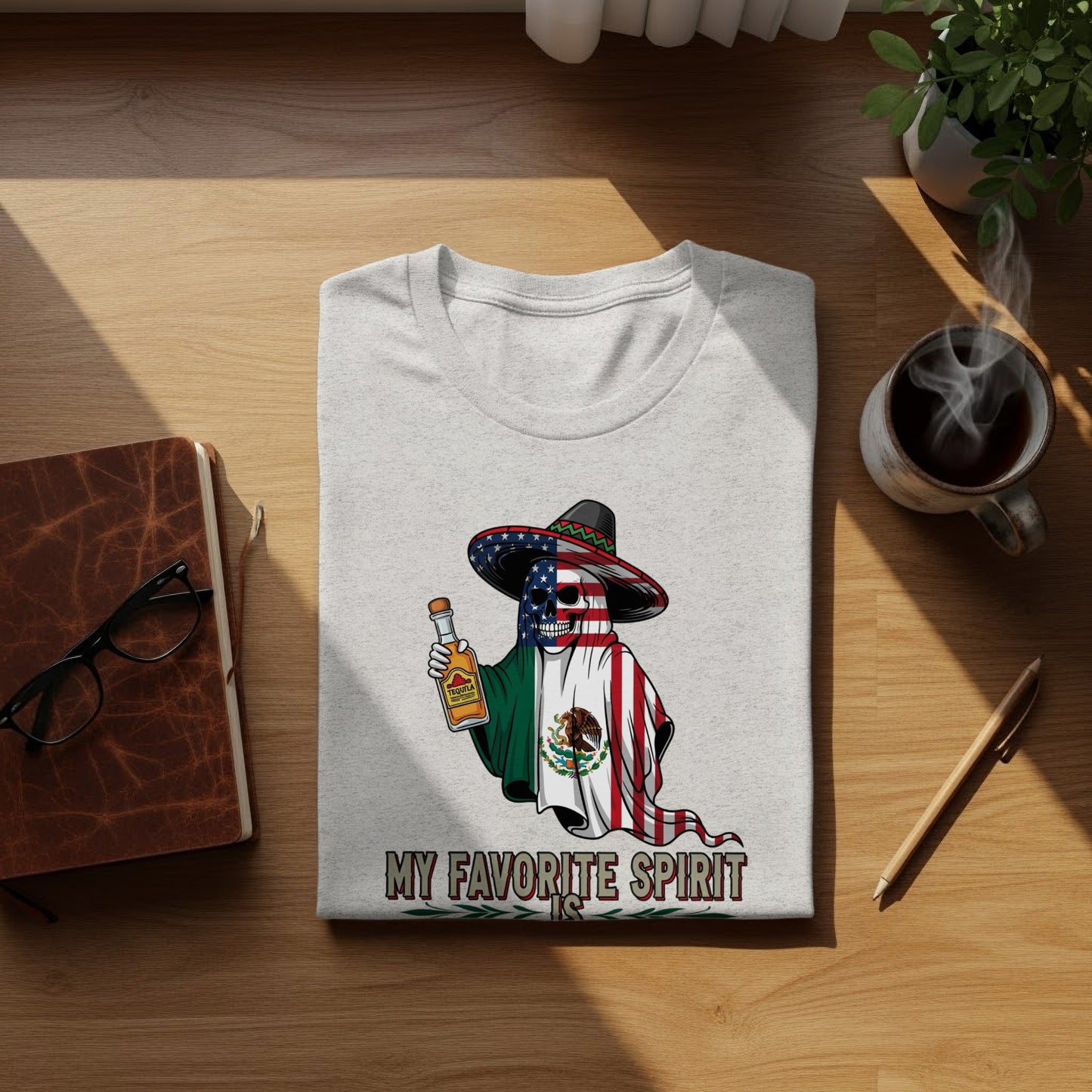 My Favorite Spirit Skeleton Hat Bottle Shirt product type