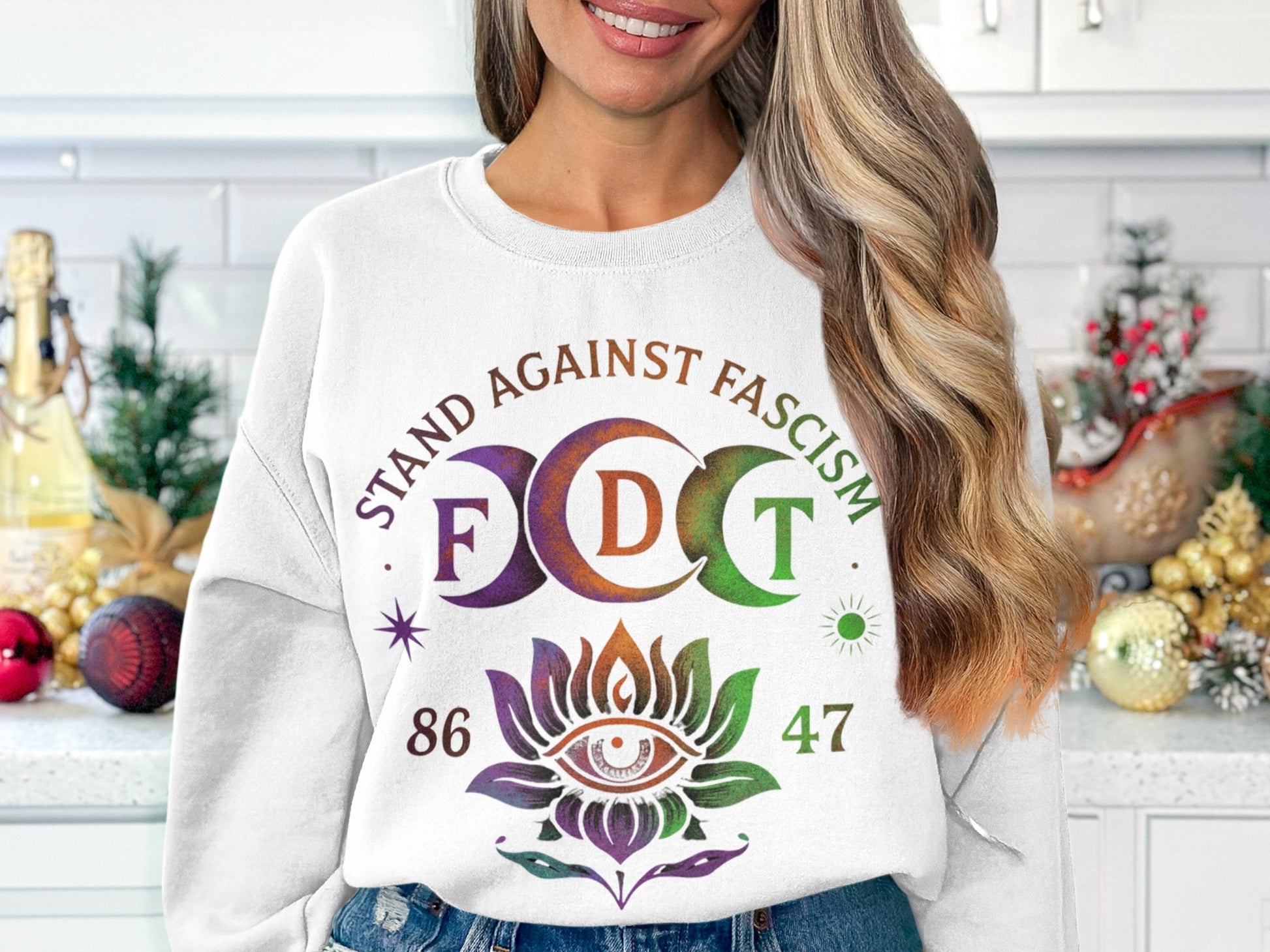 Stand Against Fascism Graphic Sweatshirt product type