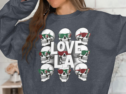Love LA Skull Graphic Long Sleeve Shirt product type