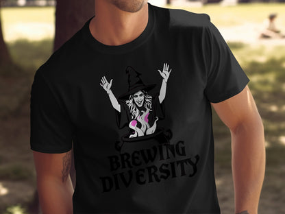 Brewing Diversity Witch Graphic Black Shirt product type
