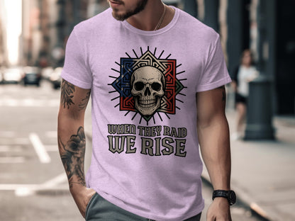 When They Raid We Rise Skull Graphic T-Shirt