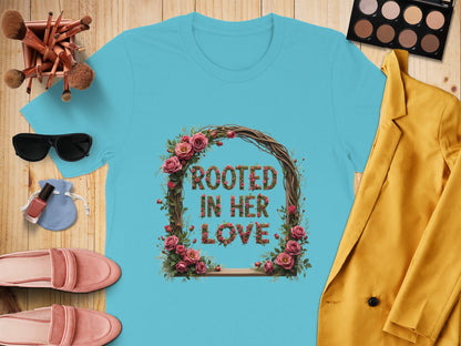 Rooted in Her Love Rose Wreath Graphic Tee product
