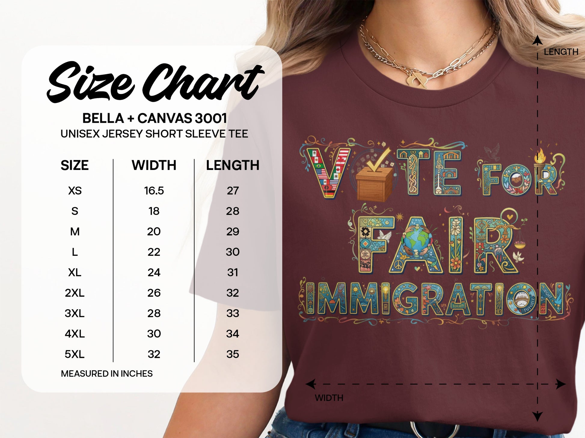 VOTE FOR FAIR IMMIGRATION Graphic T-Shirt