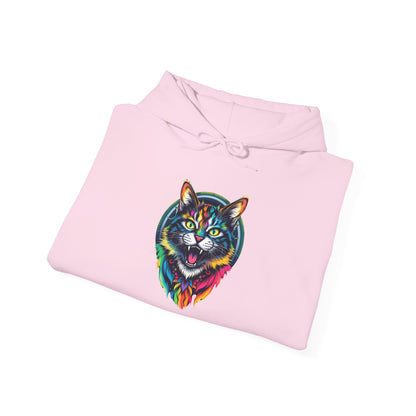 Pride hoodie Colorful Cat Design Unisex Hoodie – Cozy & Vibrant Sweatshirt for Animal Lovers