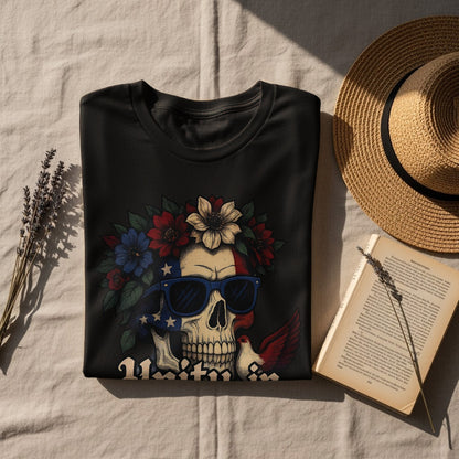 Vintage Skull with Sunglasses Graphic T-Shirt product