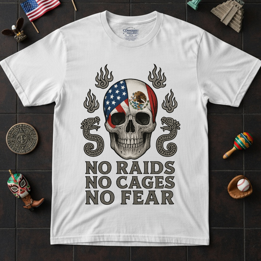 No Raids No Cages No Fear Skull T-Shirt