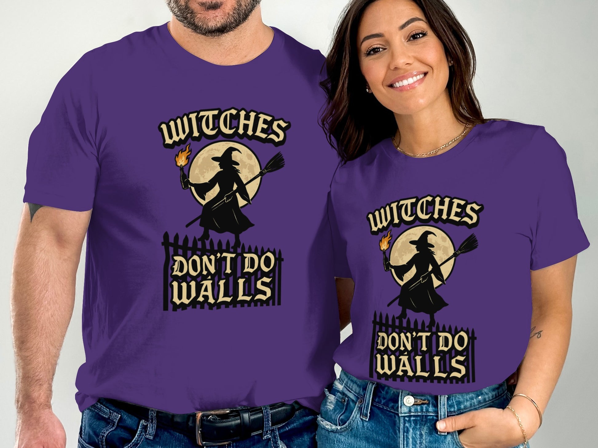 Witches Don't Do Walls Halloween Graphic T-Shirt product