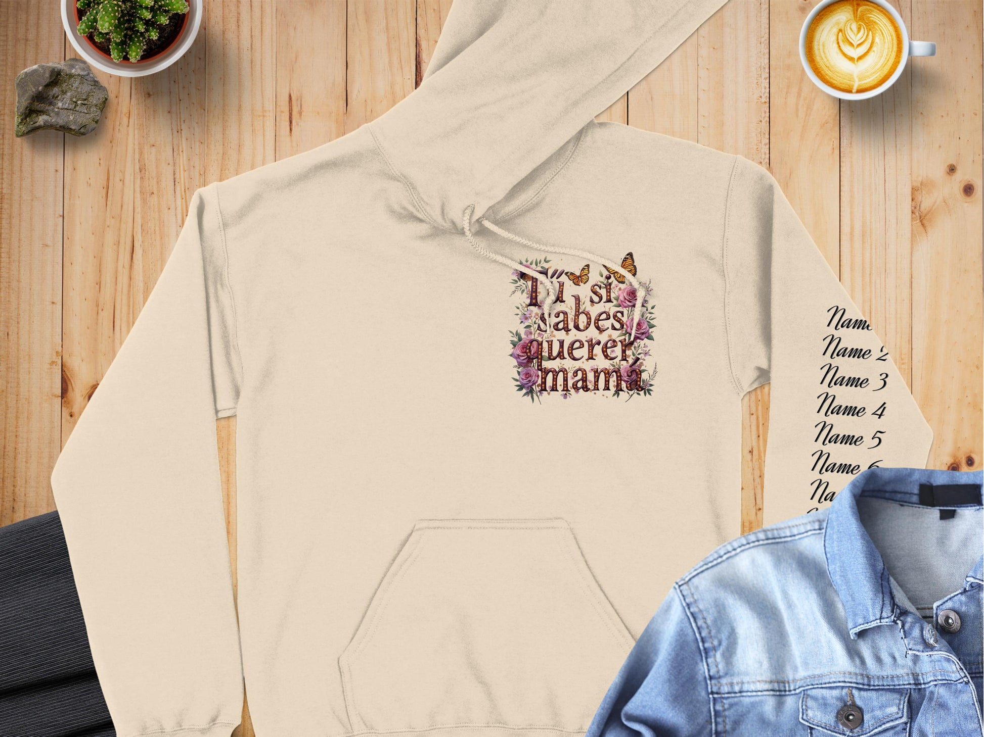 Personalized Floral Si Labes Quere Mama Hoodie product type