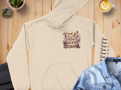 Personalized Floral Si Labes Quere Mama Hoodie product type